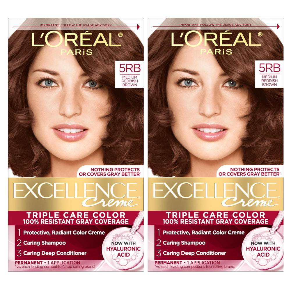 L’Oréal Paris Excellence Crème — système triple soin, couleur durable et protection des cheveux.