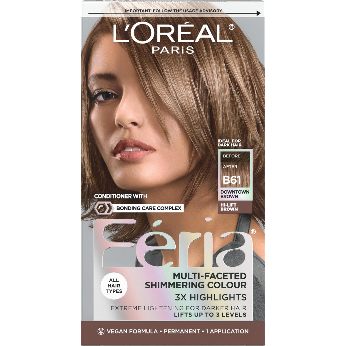 L’Oréal Paris Feria brun-centre-ville – couleur brillante et reflets multi-dimensionnels