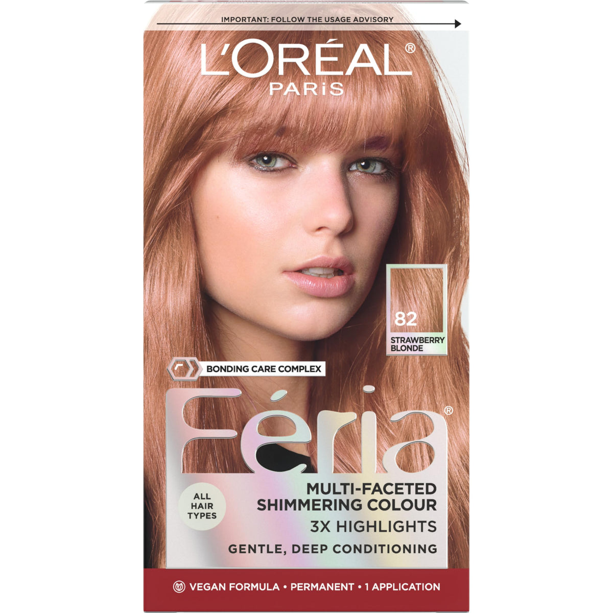 Bouteille de coloration Feria de L'Oréal Paris prête pour une couleur durable.