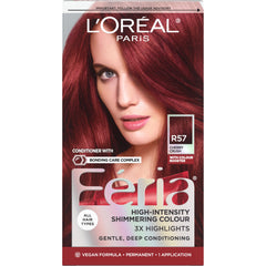 L’Oréal Paris Feria cerise intense, couleur multi-facettes pour cheveux vibrants.