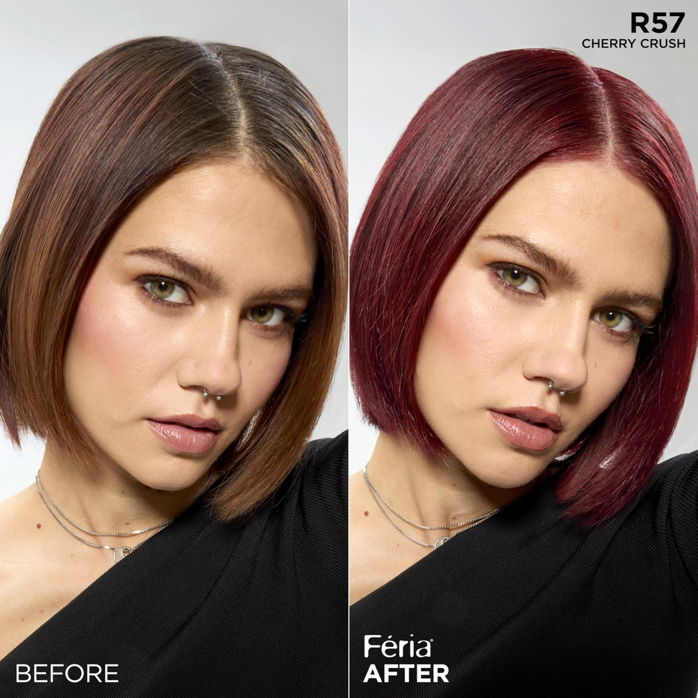 L’Oréal Paris Feria après coloration, complexé soin liant pour cheveux renforcés.
