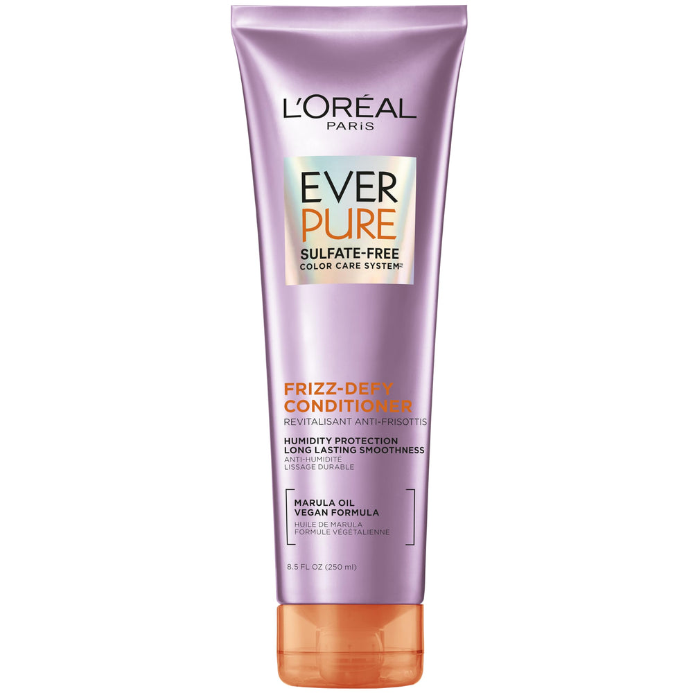 L’Oréal Paris Frizz Defy, bouteille marula, protège la couleur et hydrate.