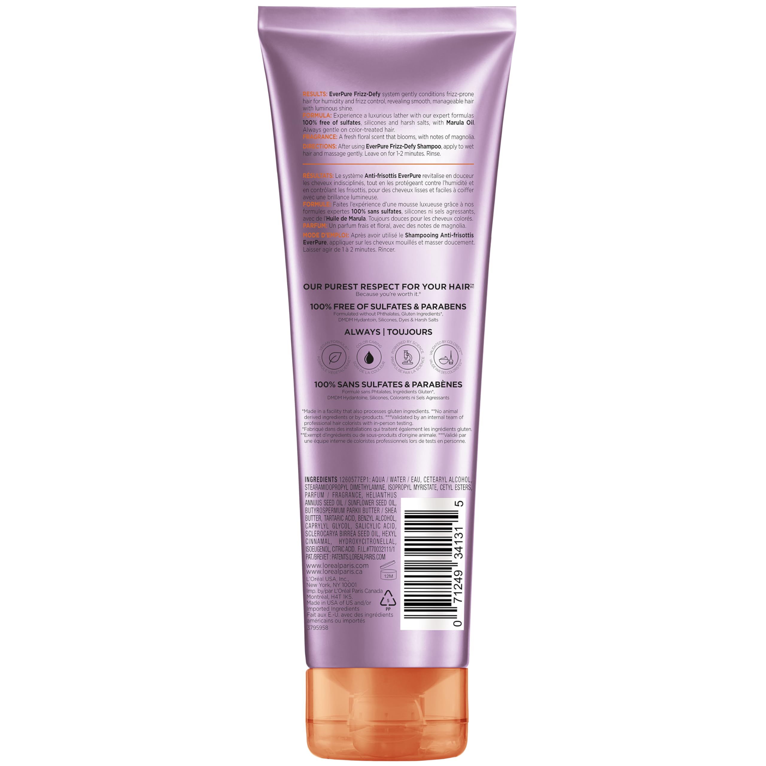Routine EverPure avec Frizz Finish pour des résultats plus lisses.