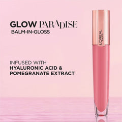 Glow Paradise extrait-de-grenade-acide-hyaluronique nourrit les lèvres en profondeur.