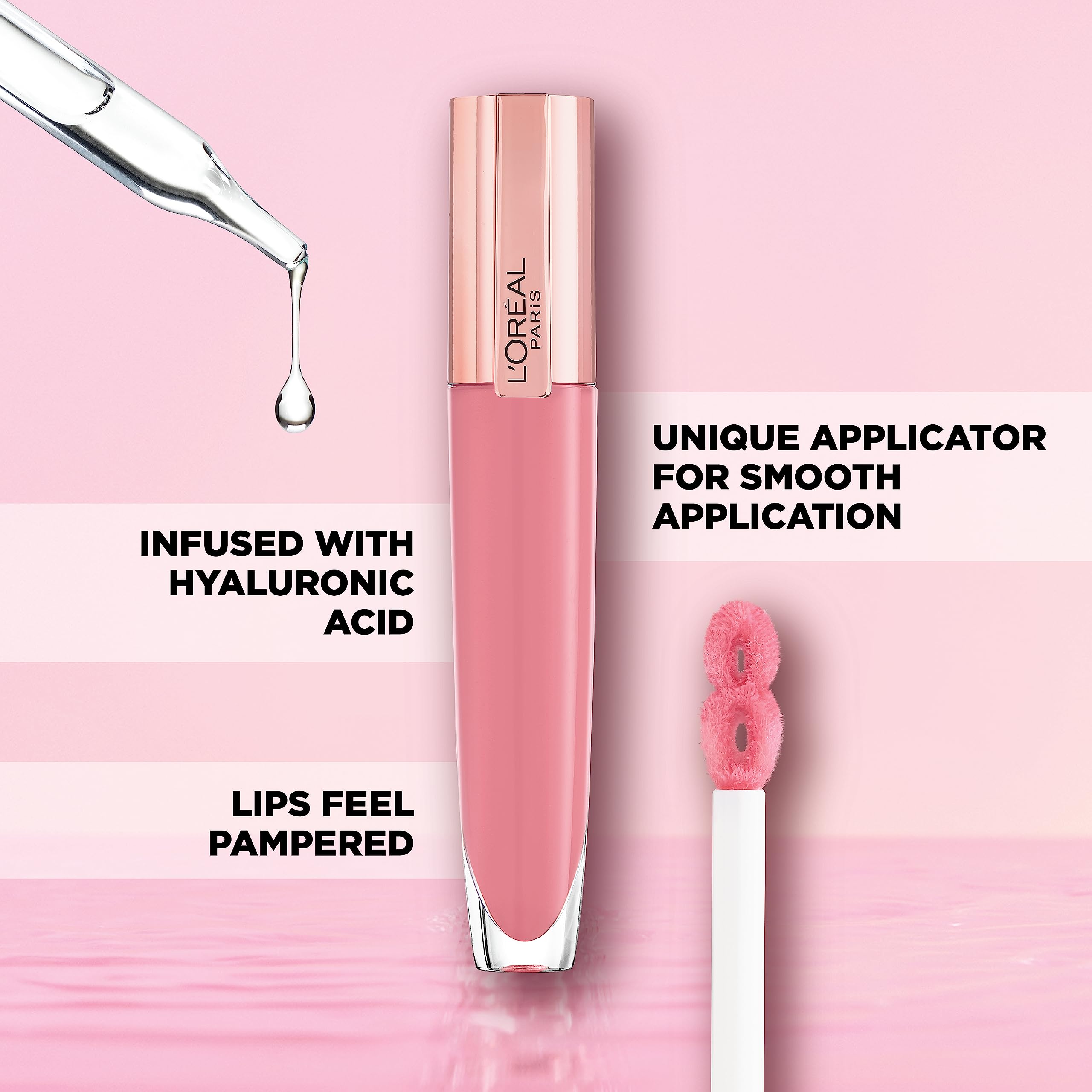 L’Oréal Paris Glow Paradise – swatch couleur translucide pour un effet discret et frais.