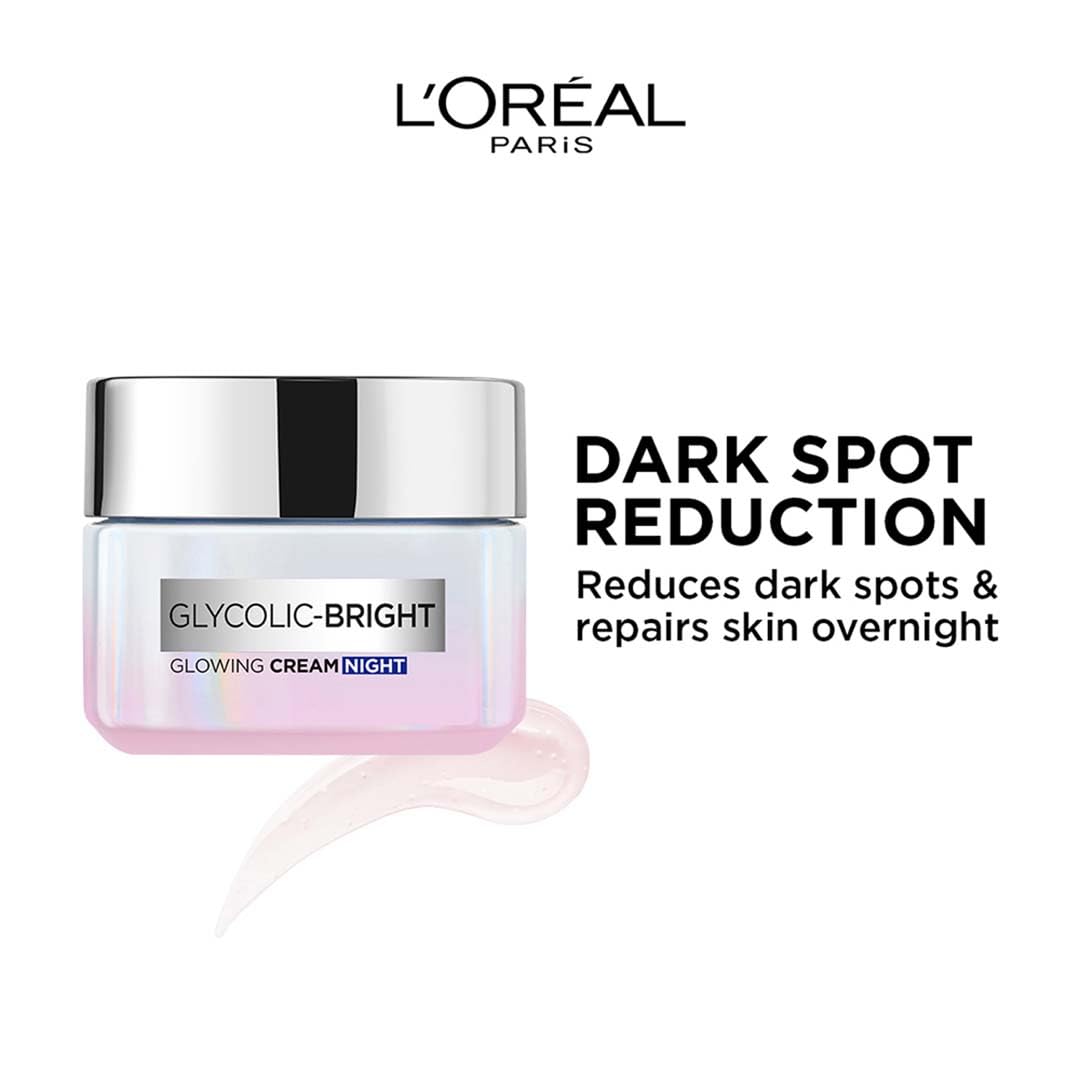 Texture crème douce, Crème Glycolic Bright, idéale pour l'application nocturne