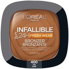 L'Oreal Paris Infallible bronzer compact with a soft matte finish for all-day warmth.