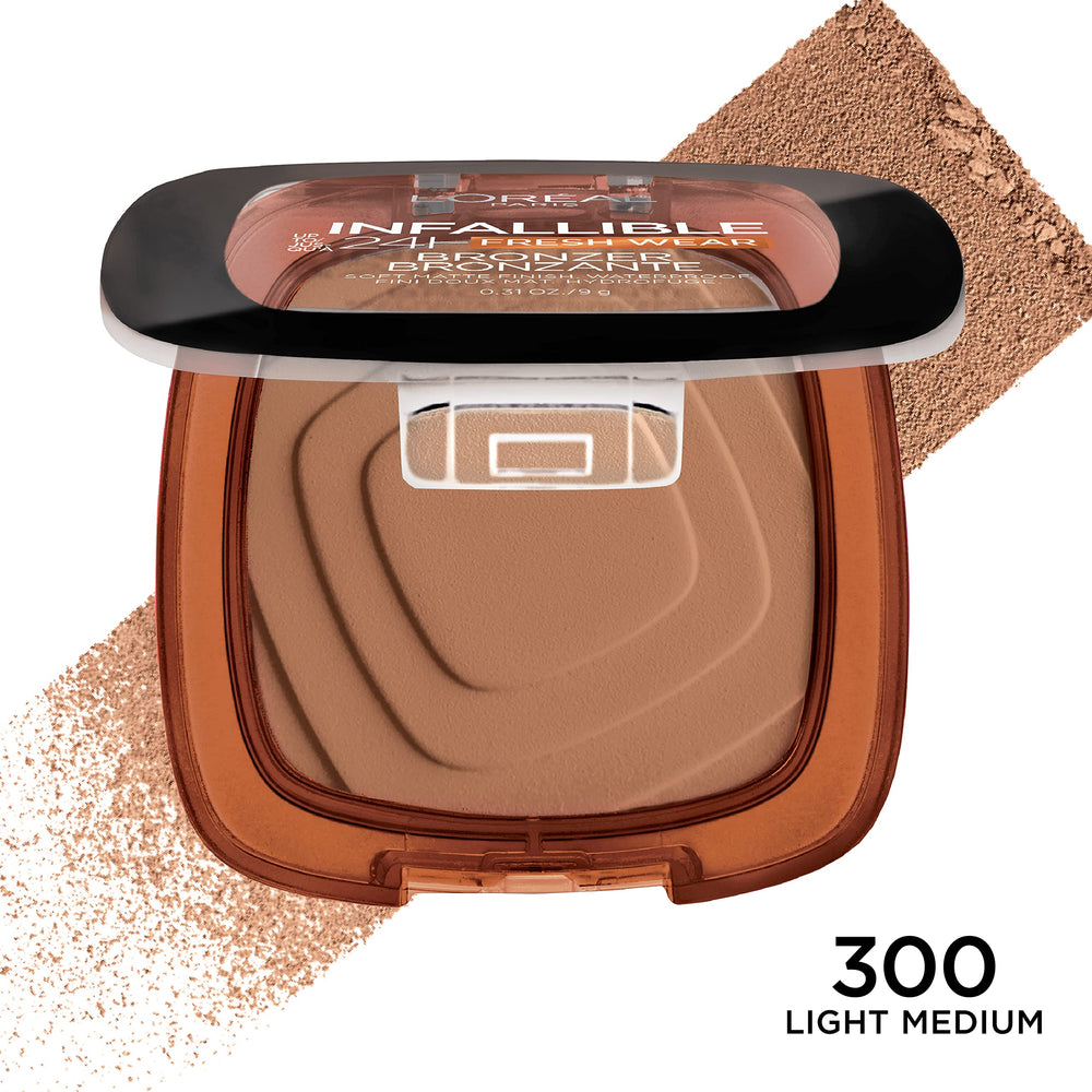 L'Oreal Paris Infallible Soft Matte Bronzer adds warm contour and dimension.