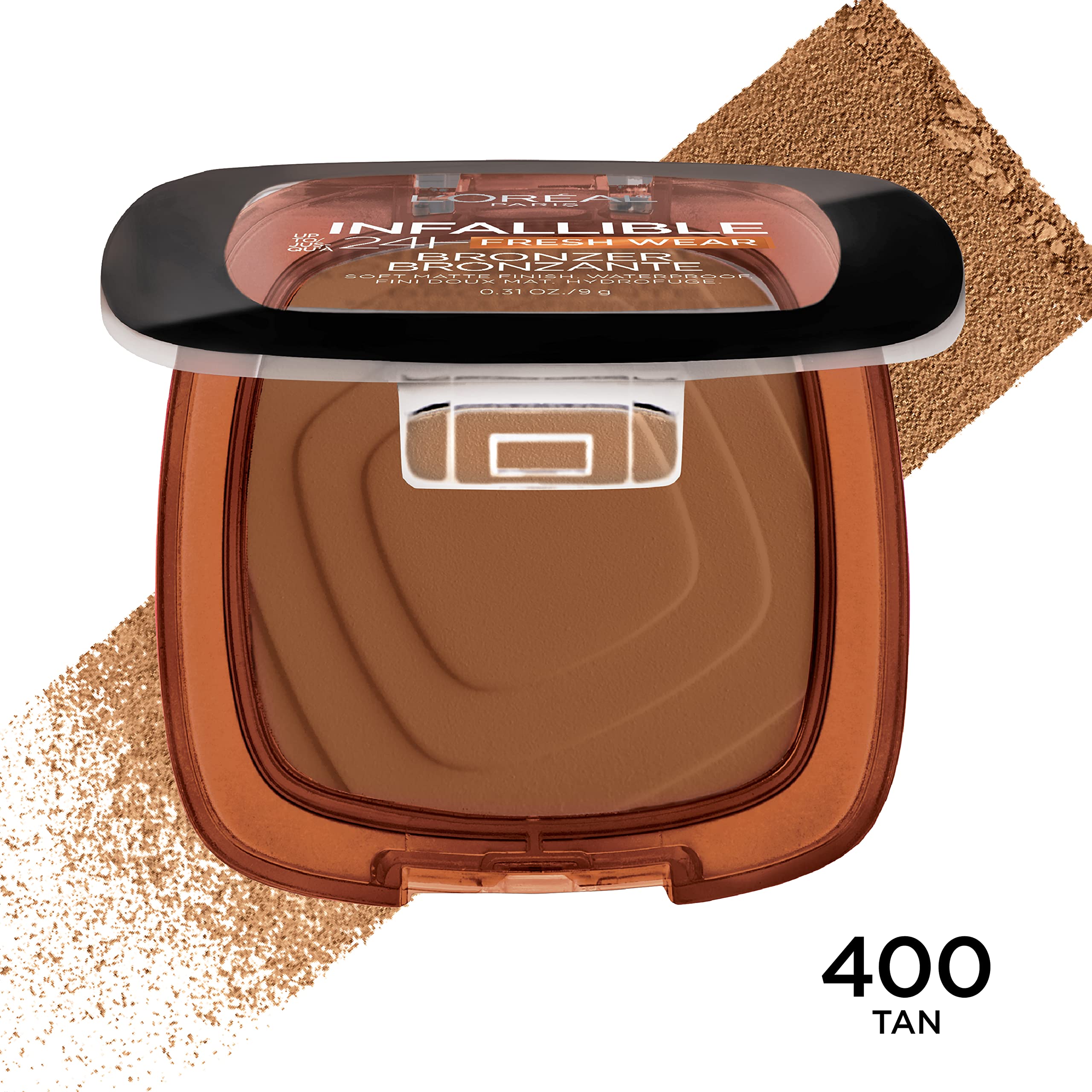 L'Oreal Paris Infallible bronzer shows waterproof and sweatproof performance under heat.