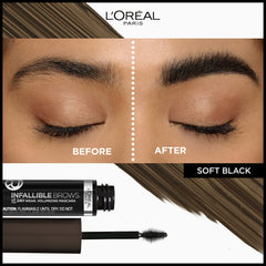 L'Oréal Paris Infallible brosse micro-grip 3D saisissant chaque poil.