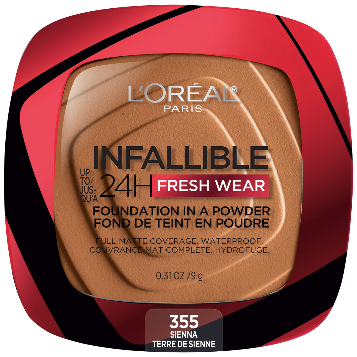 L’Oréal Paris Infallible Fresh Wear poudre, bouteille compacte pour application nette