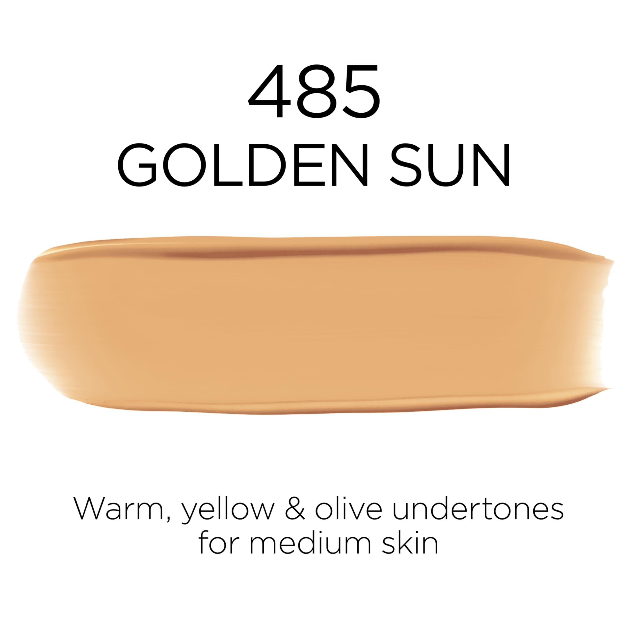 Shade 485 Golden Sun warms the complexion with a golden undertone