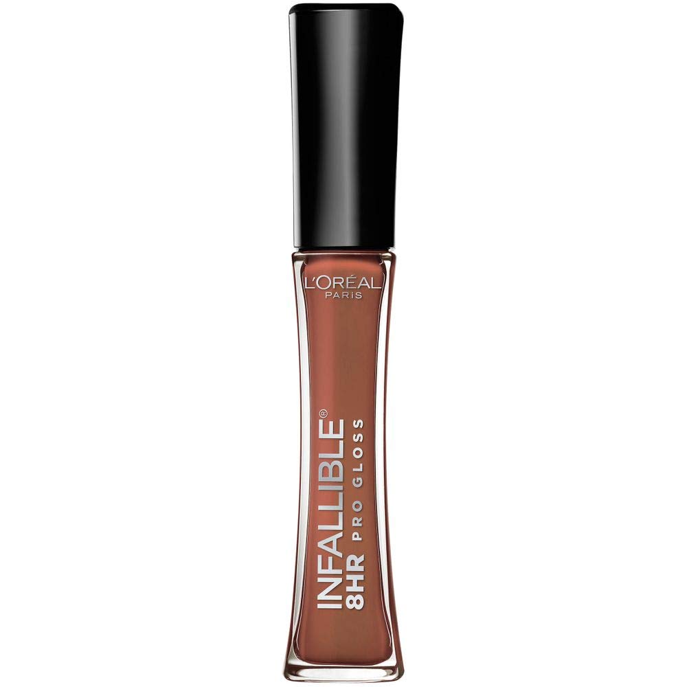L’Oréal Paris Infallible Gloss Hydratant 8H en teinte Nude, lèvres douces et brillantes.