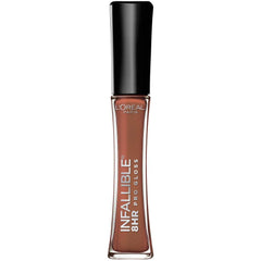 L’Oréal Paris Infallible Gloss Hydratant 8H en teinte Nude, lèvres douces et brillantes.