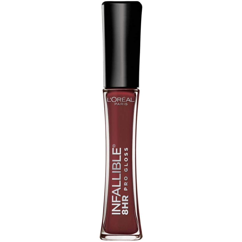 L Oréal Paris Infallible Gloss Raisin avec applicateur Petit Coeur pour une finition précise et hydratante.
