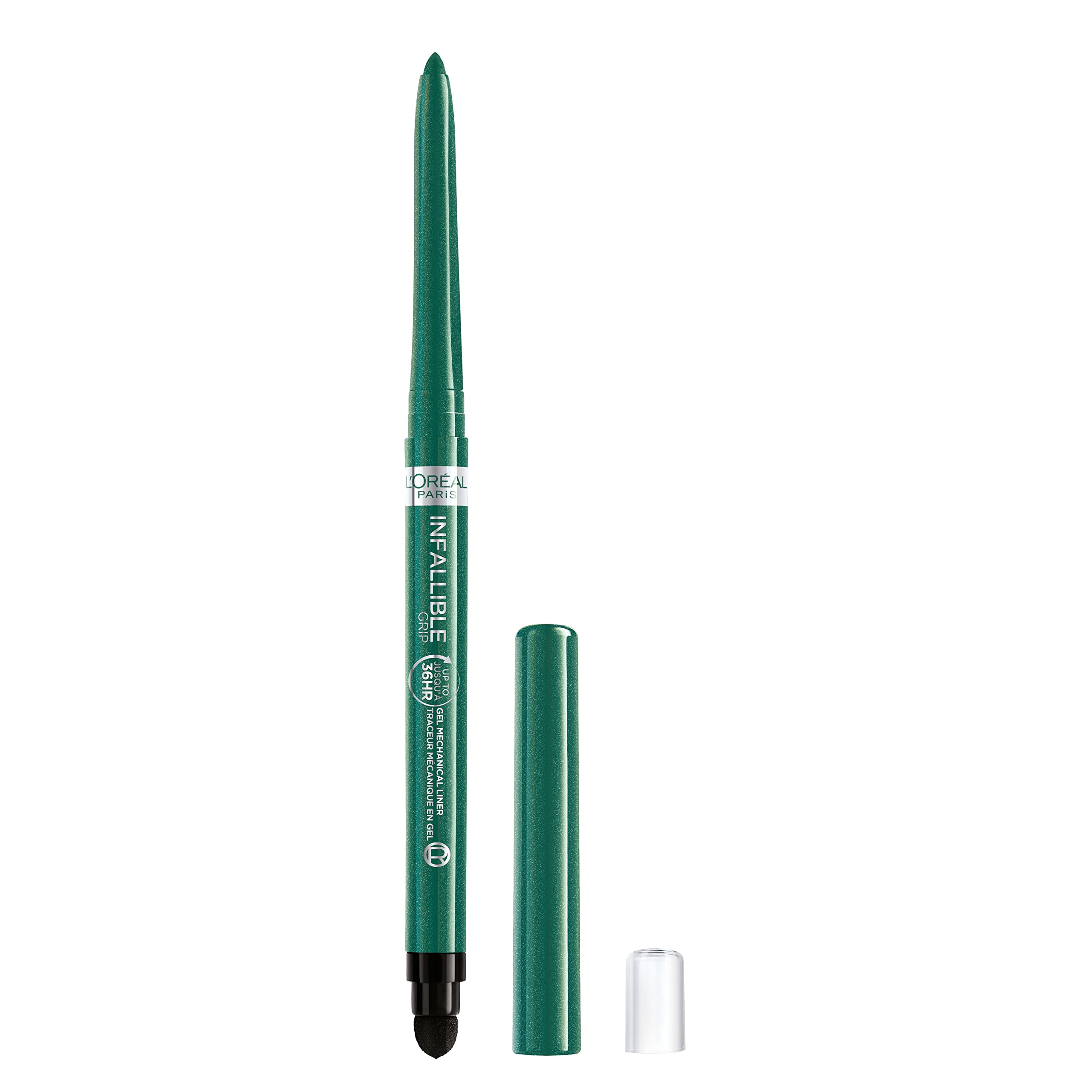 L’Oréal Paris Infallible Grip – emballage pratique prêt à l’emploi, couleur vert émeraude.