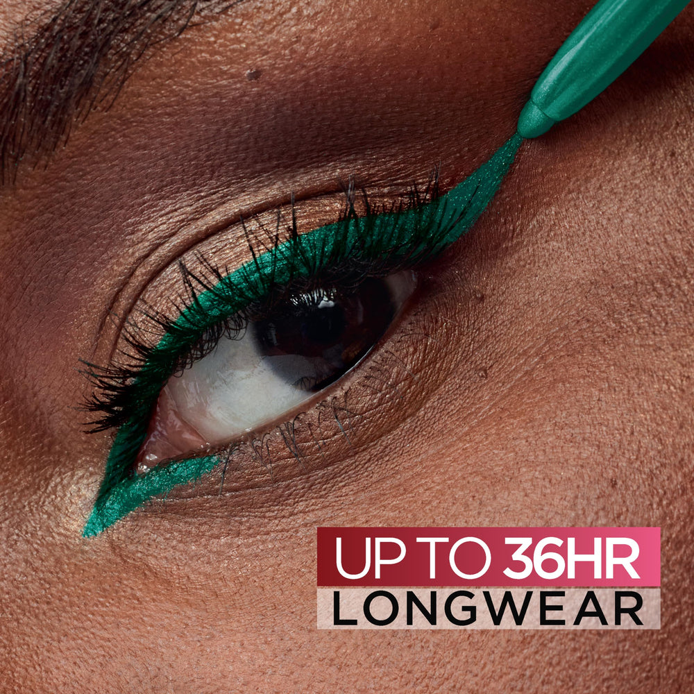 Échantillon couleur vert émeraude de Infallible Grip pour un regard intense.