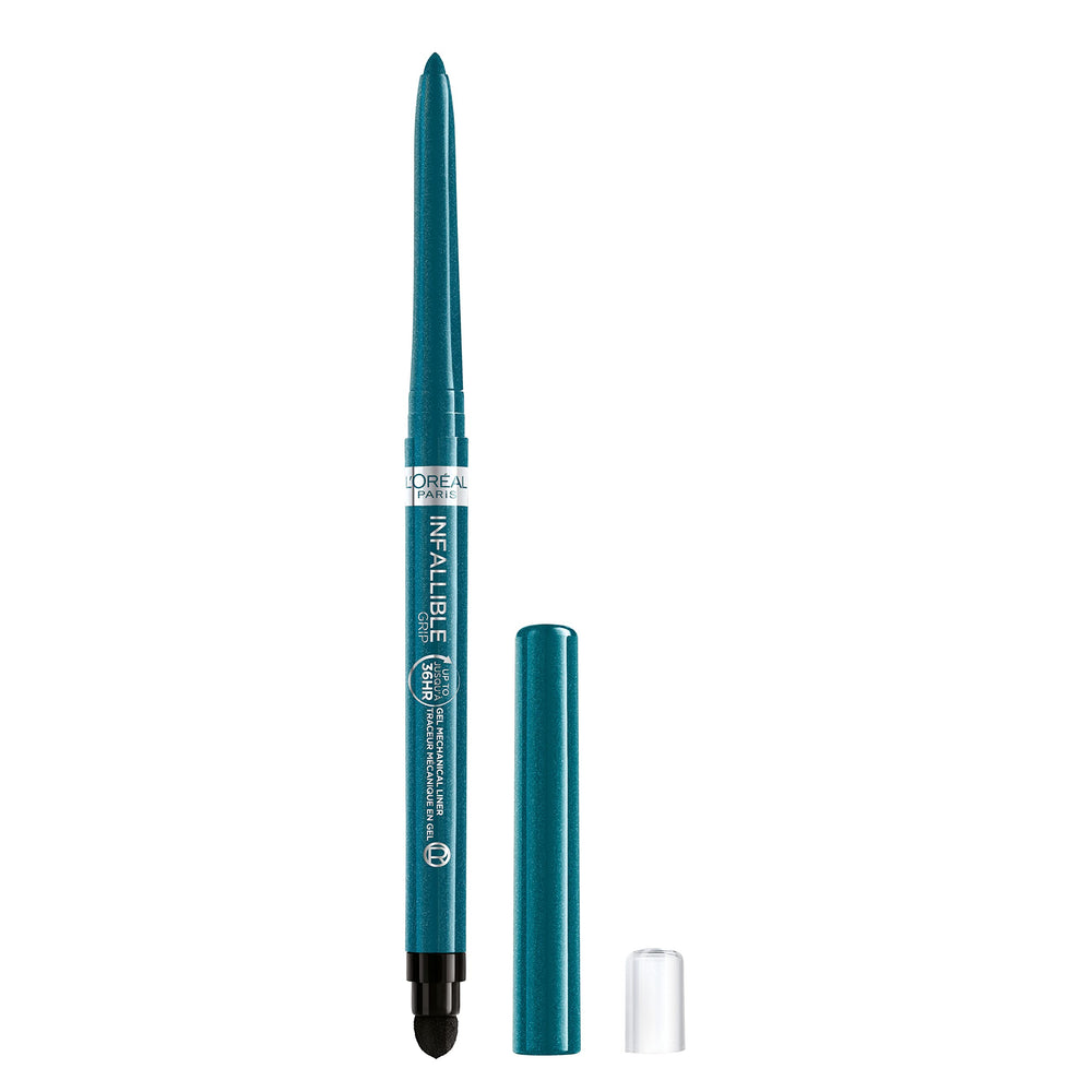 L’Oréal Paris Infallible Grip: pointe turquoise nette pour tracé précis et durable.