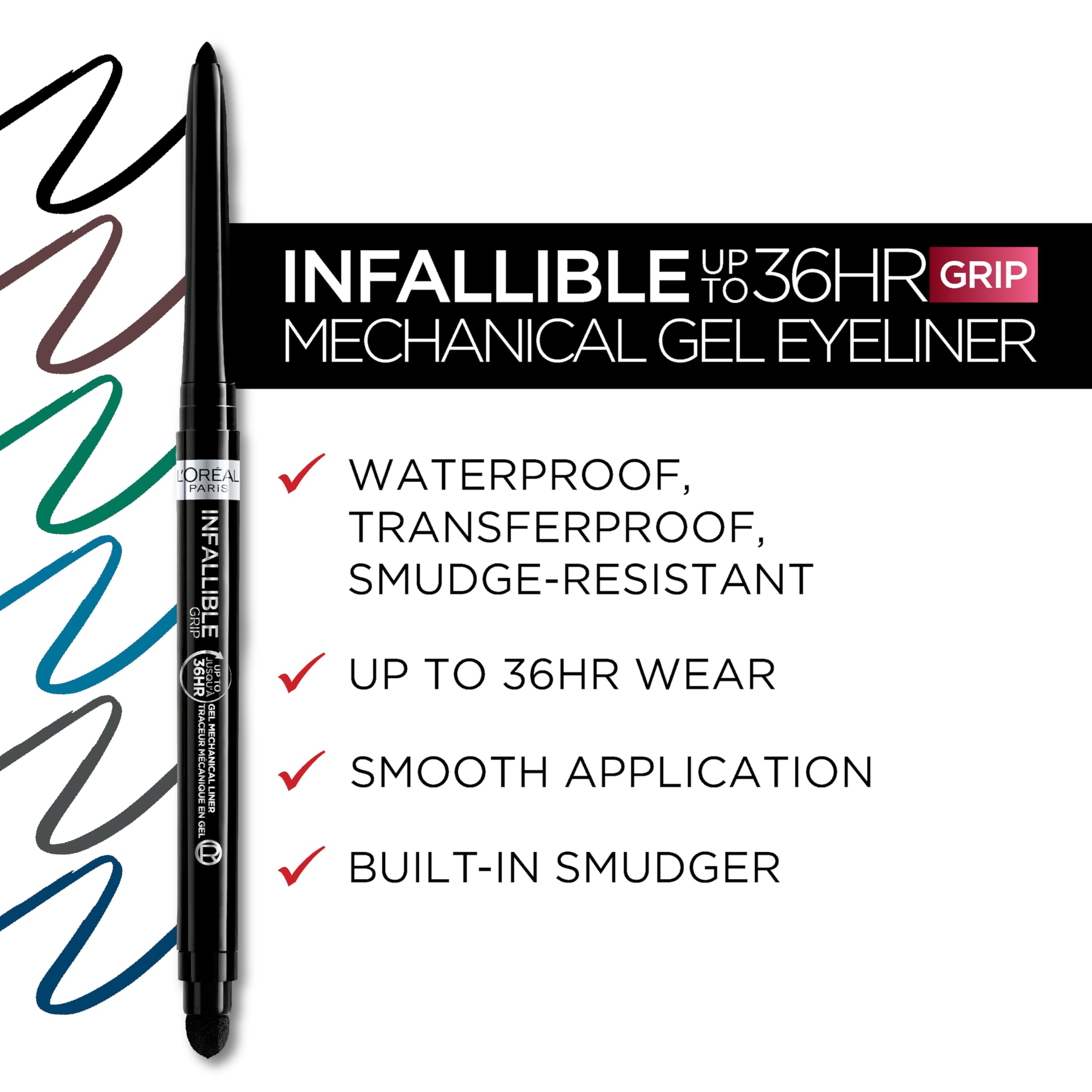 L’Oréal Paris Infallible Grip: tenue jusqu’à 36 heures dans différentes situations.