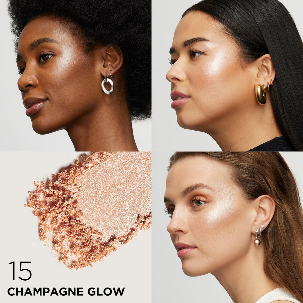 L'Oreal Paris Infallible Champagne Glow swatch for silver-pearl radiance.