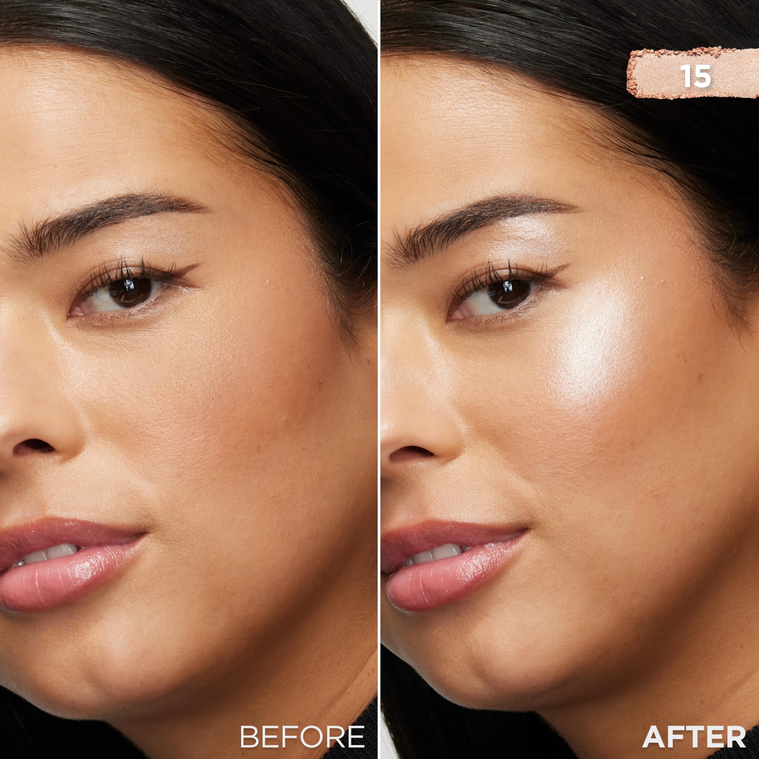 L'Oreal Paris Infallible highlighter on collarbone for luminous glow.