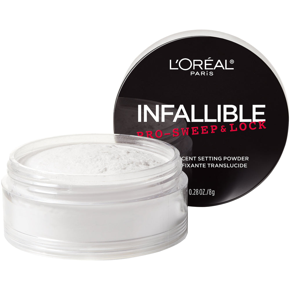 L’Oréal Paris Infallible Pro‑Sweep et Lock, poudre translucide fixant durablement le maquillage