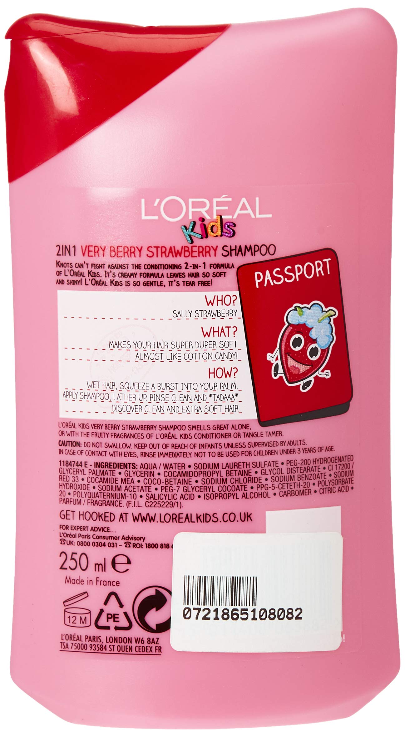 L’Oréal Paris Kids 2en1 parfum Very Berry, parfum fruité pour enfants.