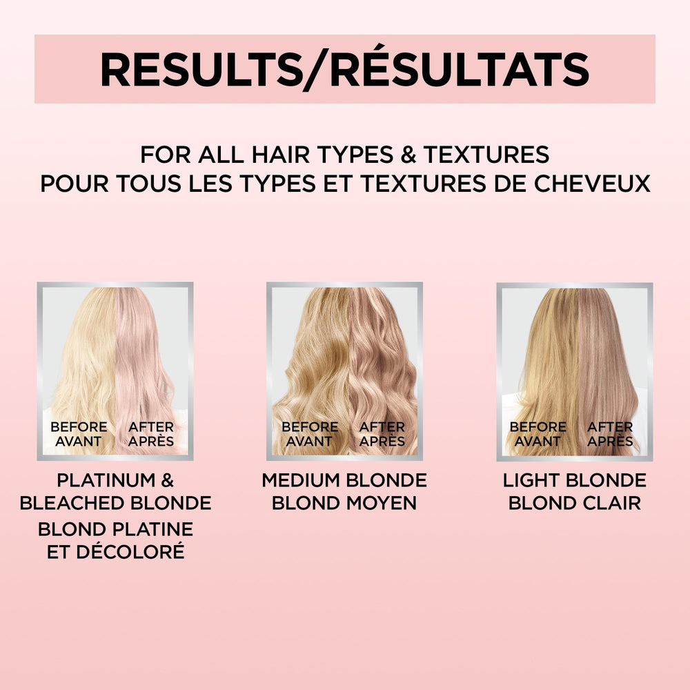 Cheveux blond brillants et tonifiés grâce au Color Gloss.
