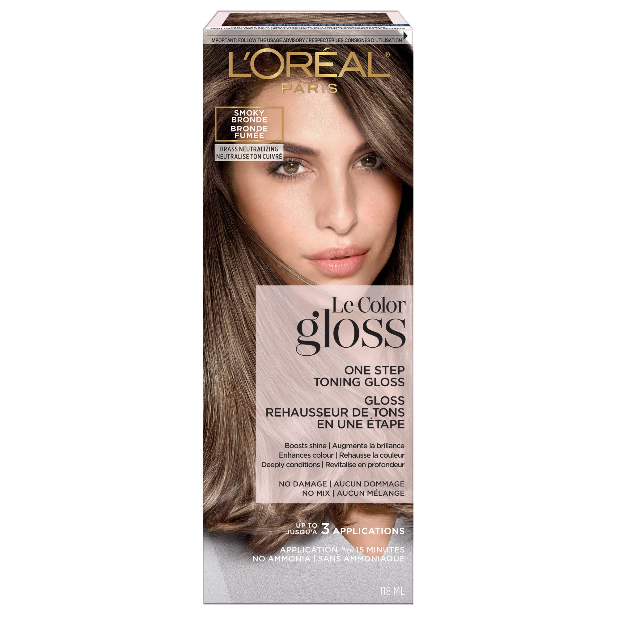 L’Oréal Paris Le Color Gloss application-douche pour tonifier les cheveux.