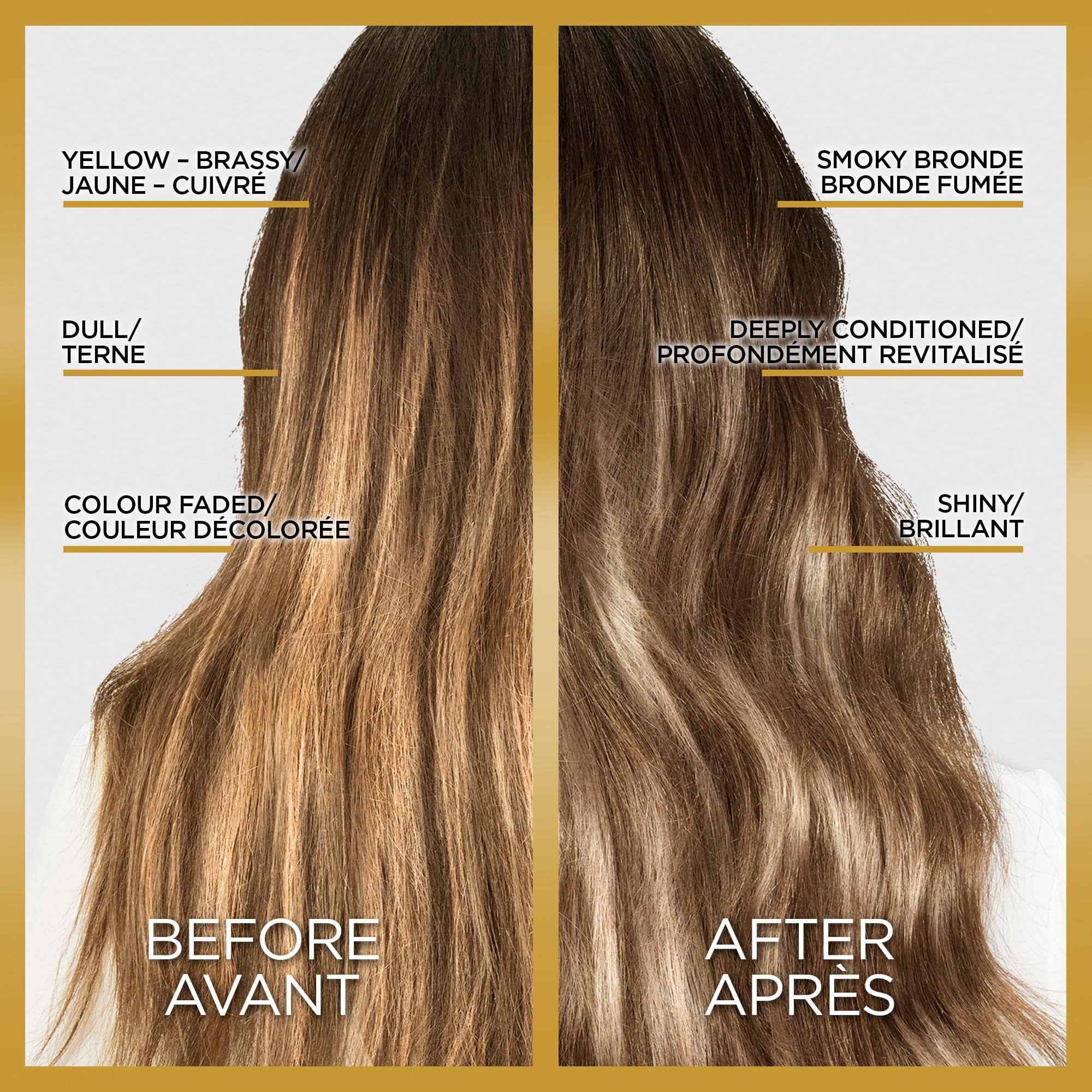 L’Oréal Paris Le Color Gloss neutralisation-jaunissement pour des reflets neutres et brillants.