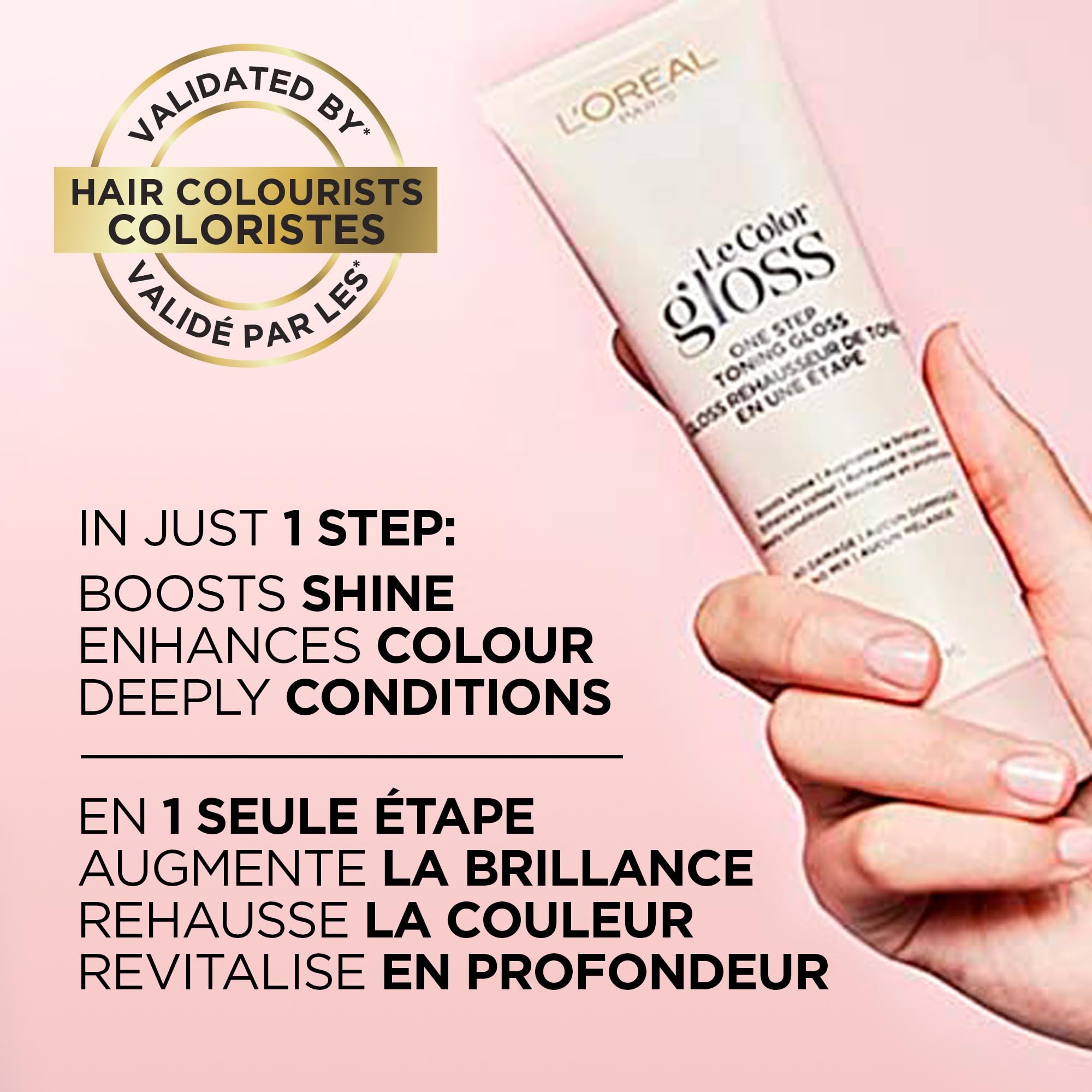 L’Oréal Paris Le Color tonifiant brun neutre, rendu naturel et éclat brillant.