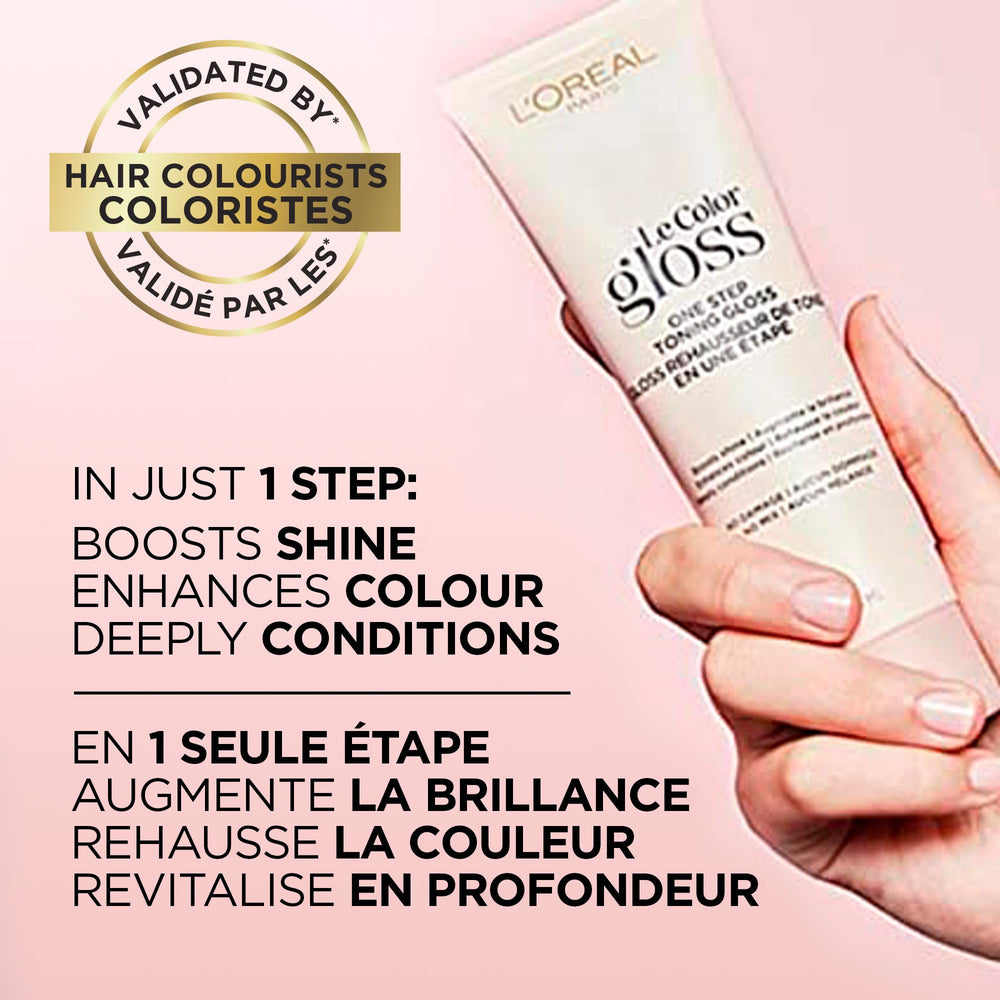 L’Oréal Paris Le Color tonifiant brun neutre, rendu naturel et éclat brillant.