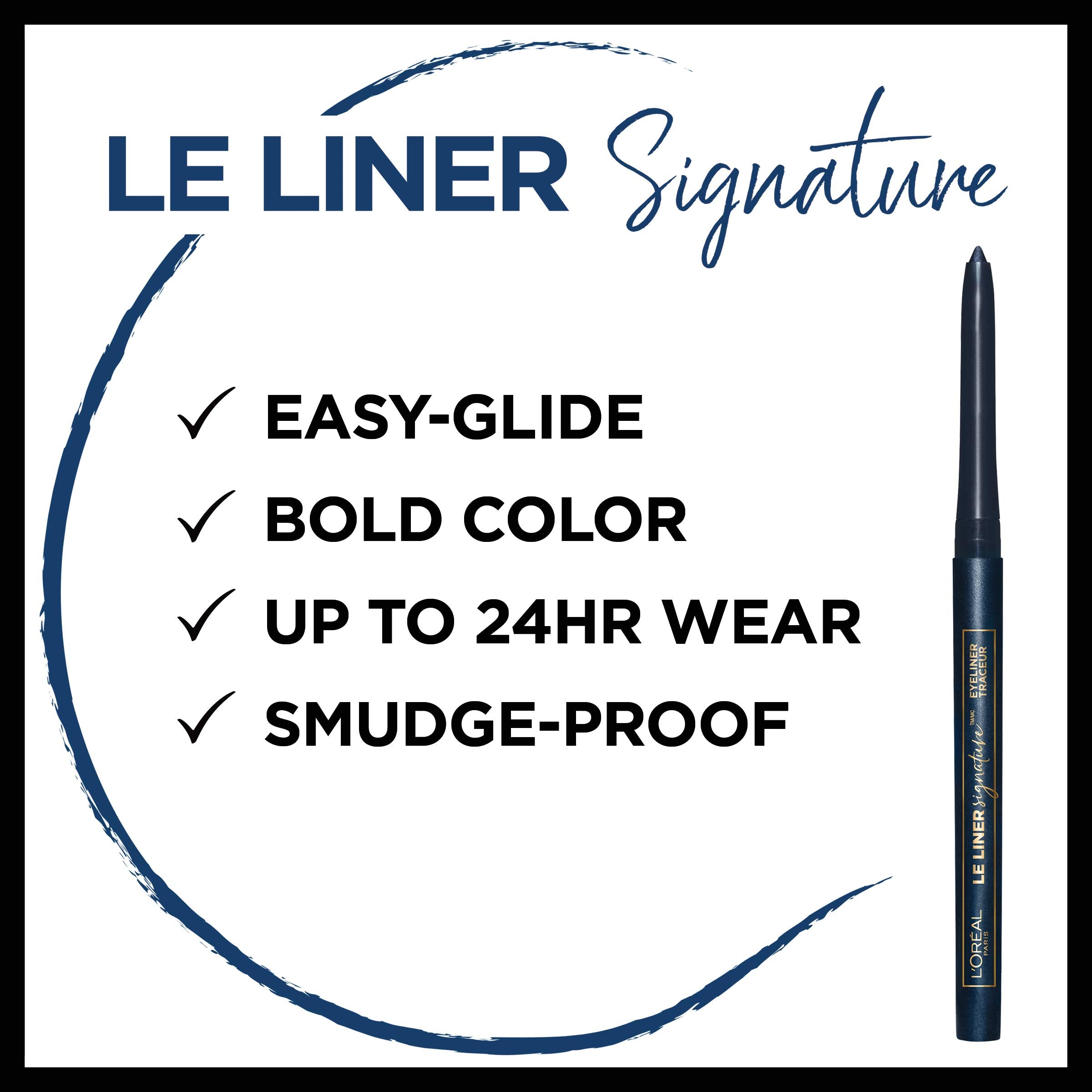 L’Oréal Paris Le Liner Signature en bleu Jersey avec couleur intense.
