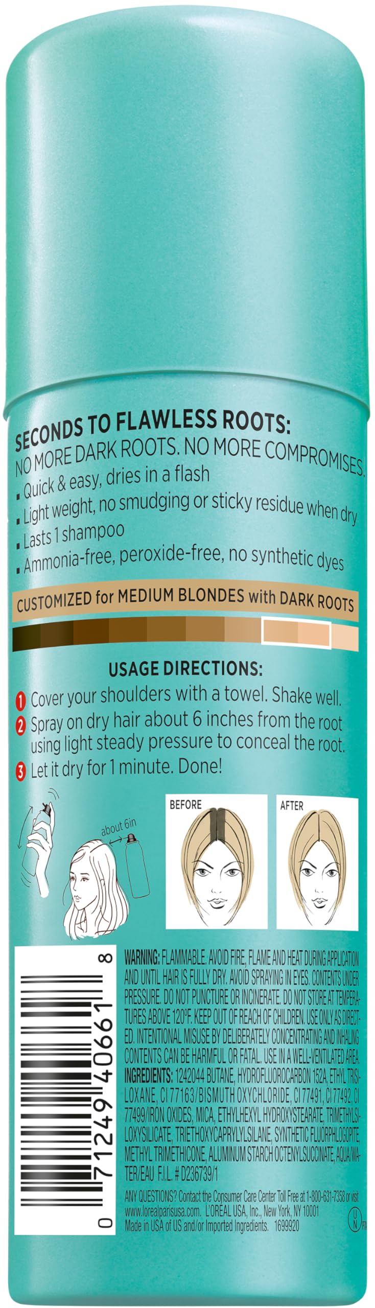 L’Oréal Paris Magic Root Cover Up — Spray léger qui sèche rapidement