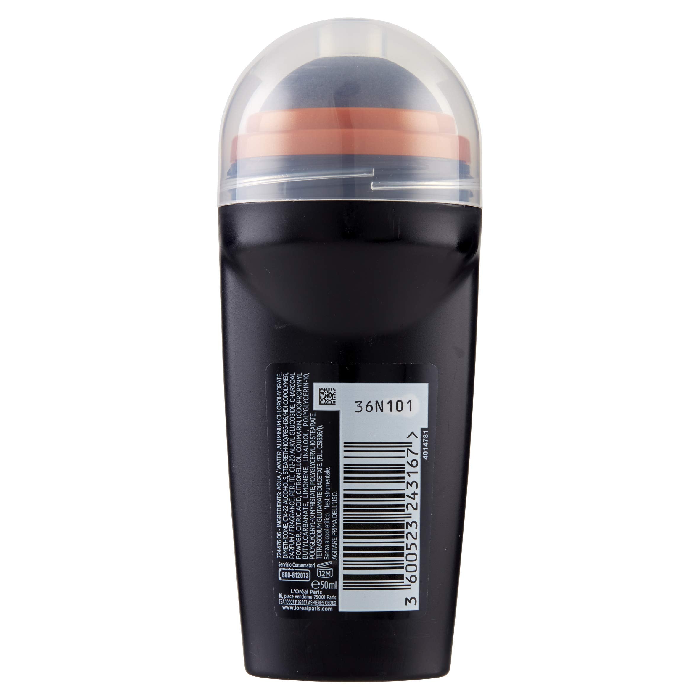 L’Oréal Paris Men Expert Carbon Protect Roll-On, bille: application précise pour une sensation de fraîcheur.