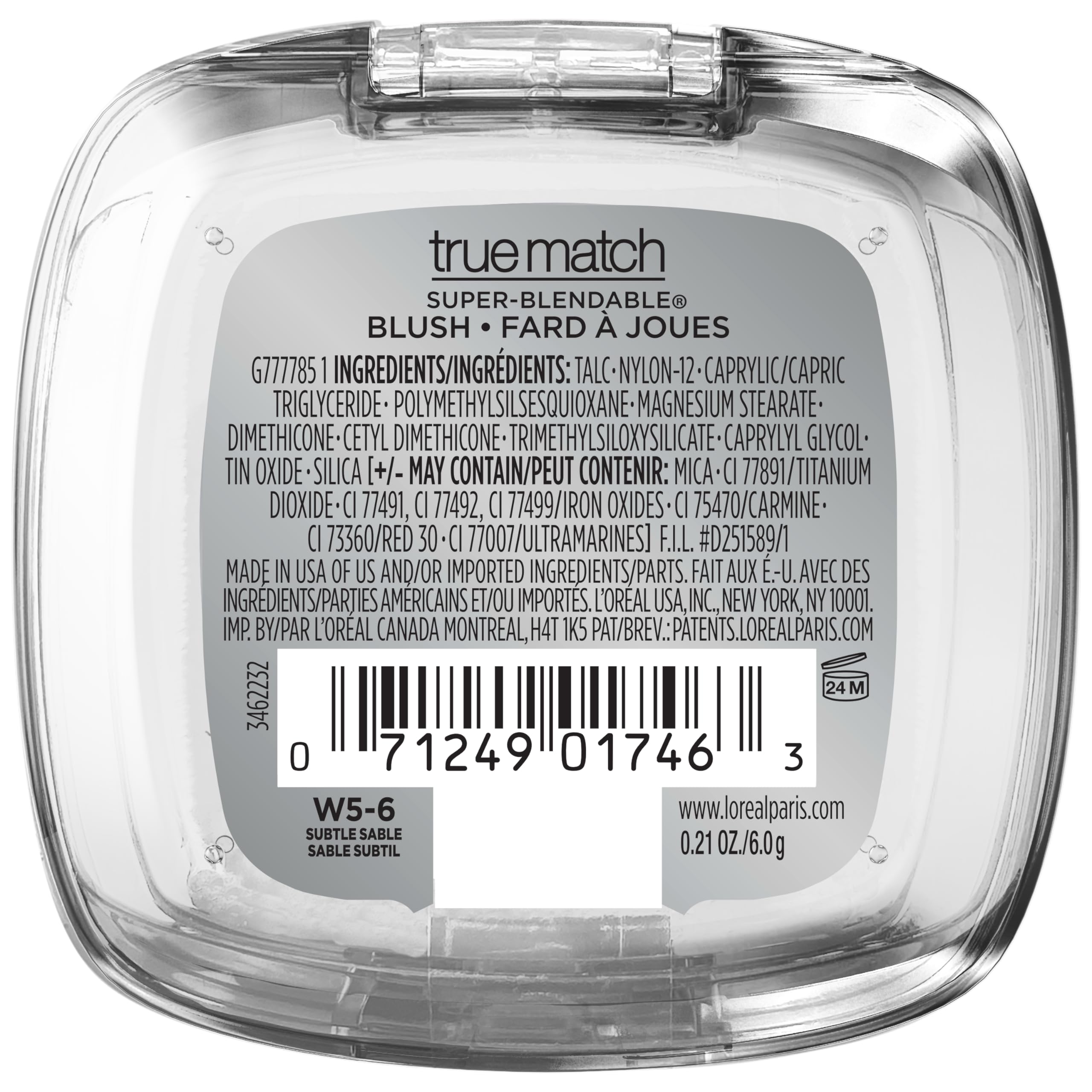 L’Oréal Paris Poudre à Joues Subtil Sable échantillon couleur précise.