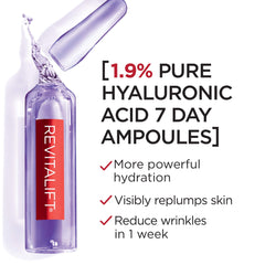 Texture du sérum hyaluronique Revitalift, légère et fluide sur la peau