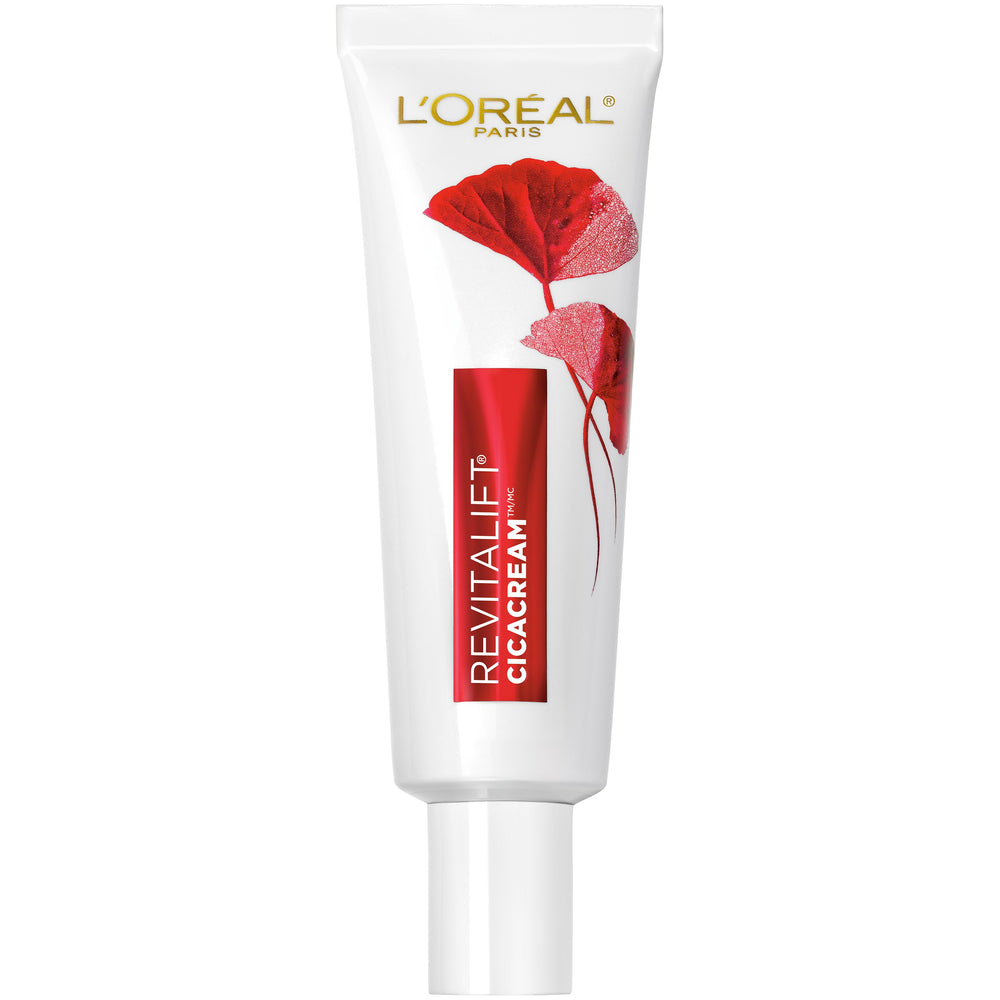 L’Oréal Paris Revitalift Cicacream en bouteille-packaging, pratique pour la routine du matin.