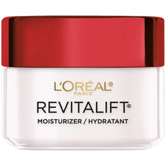 L’Oréal Paris Revitalift crème jour anti-rides: hydratation durable et fermeté apparente.