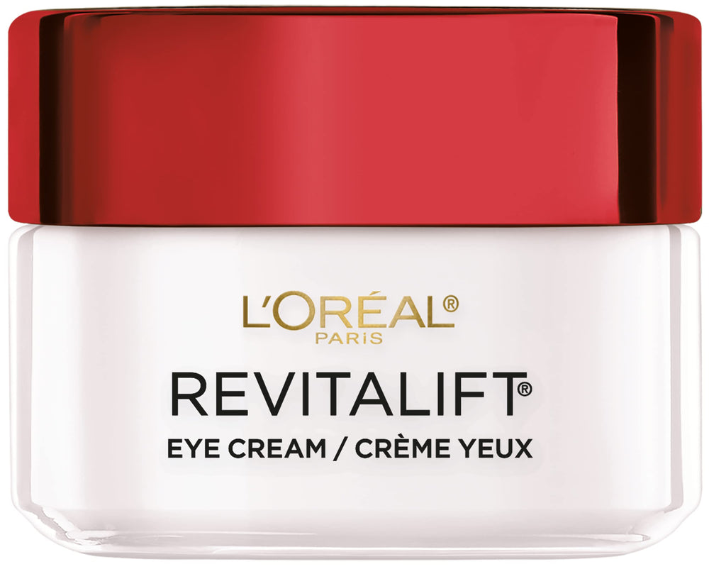 L’Oréal Paris Revitalift Crème Yeux antirides sur flacon, pour raffermir le contour.