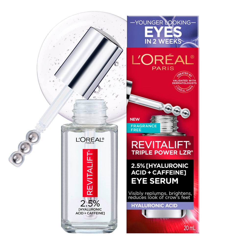L’Oréal Paris Revitalift Derm Intensives – applicateur triple-roller pour massage du contour des yeux.