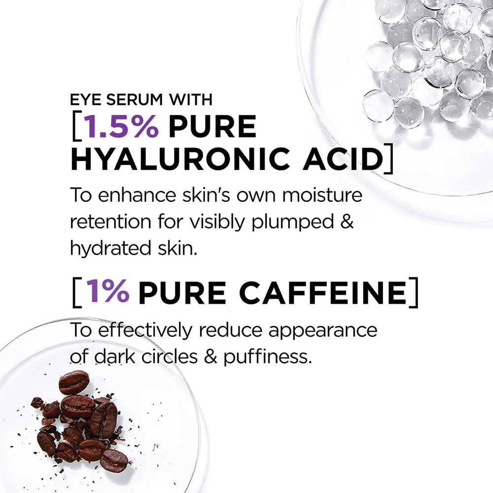 L’Oréal Paris Revitalift Derm Intensives – sérum yeux à la caféine pour revitaliser le regard.
