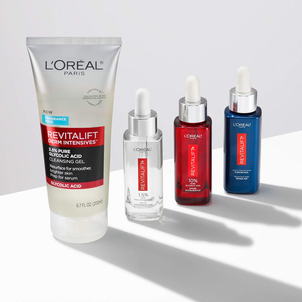 Logo validé par dermatologues sur l’emballage Revitalift, formulation douce