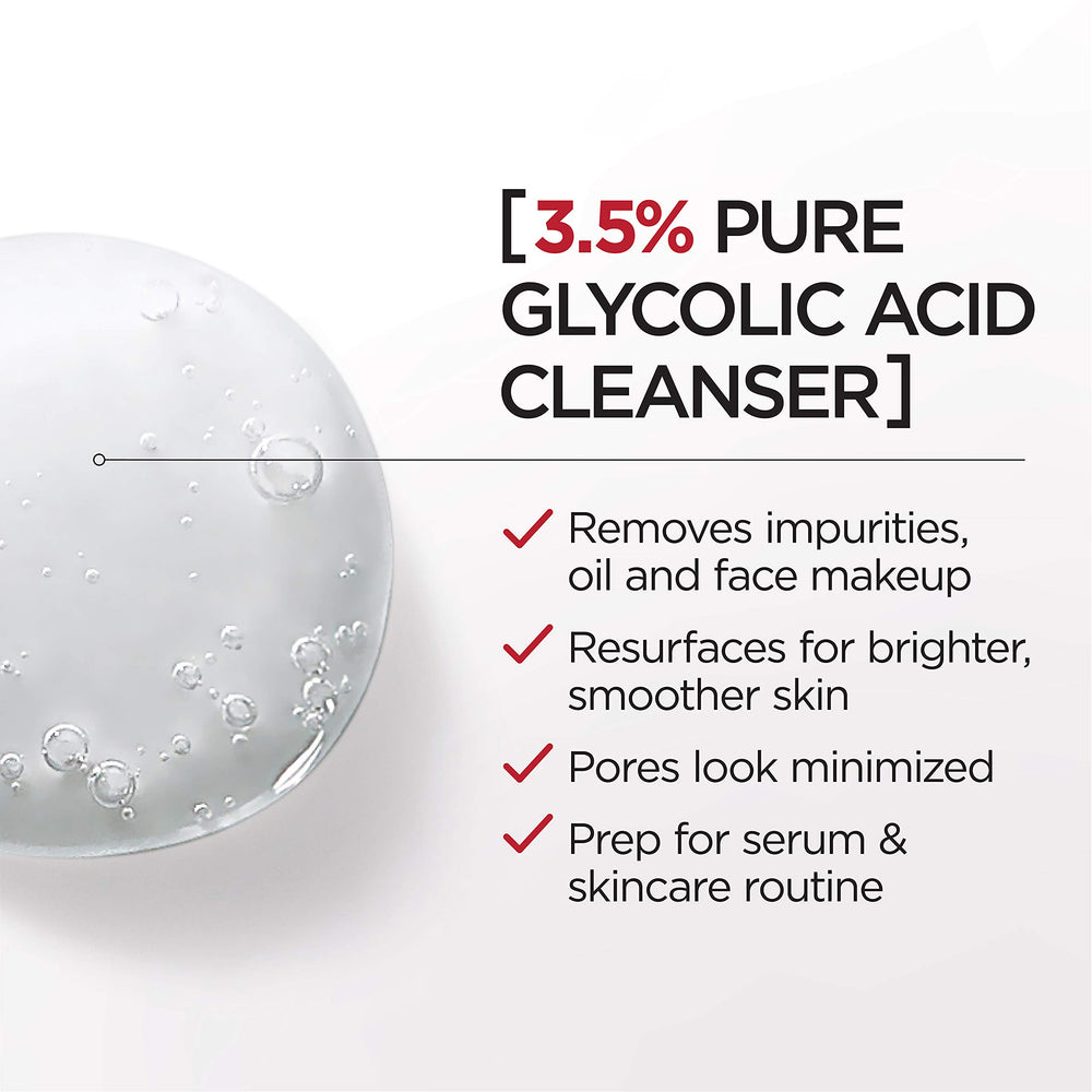 Étiquette Aloe et acide glycolique sur Revitalift, préparation peau