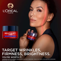 L’Oréal Paris Revitalift Laser Renew, vue rapprochée des rides; résultat immédiat sur la tonicité.
