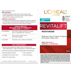 Texture non grasse et pénétration rapide de la crème Revitalift.