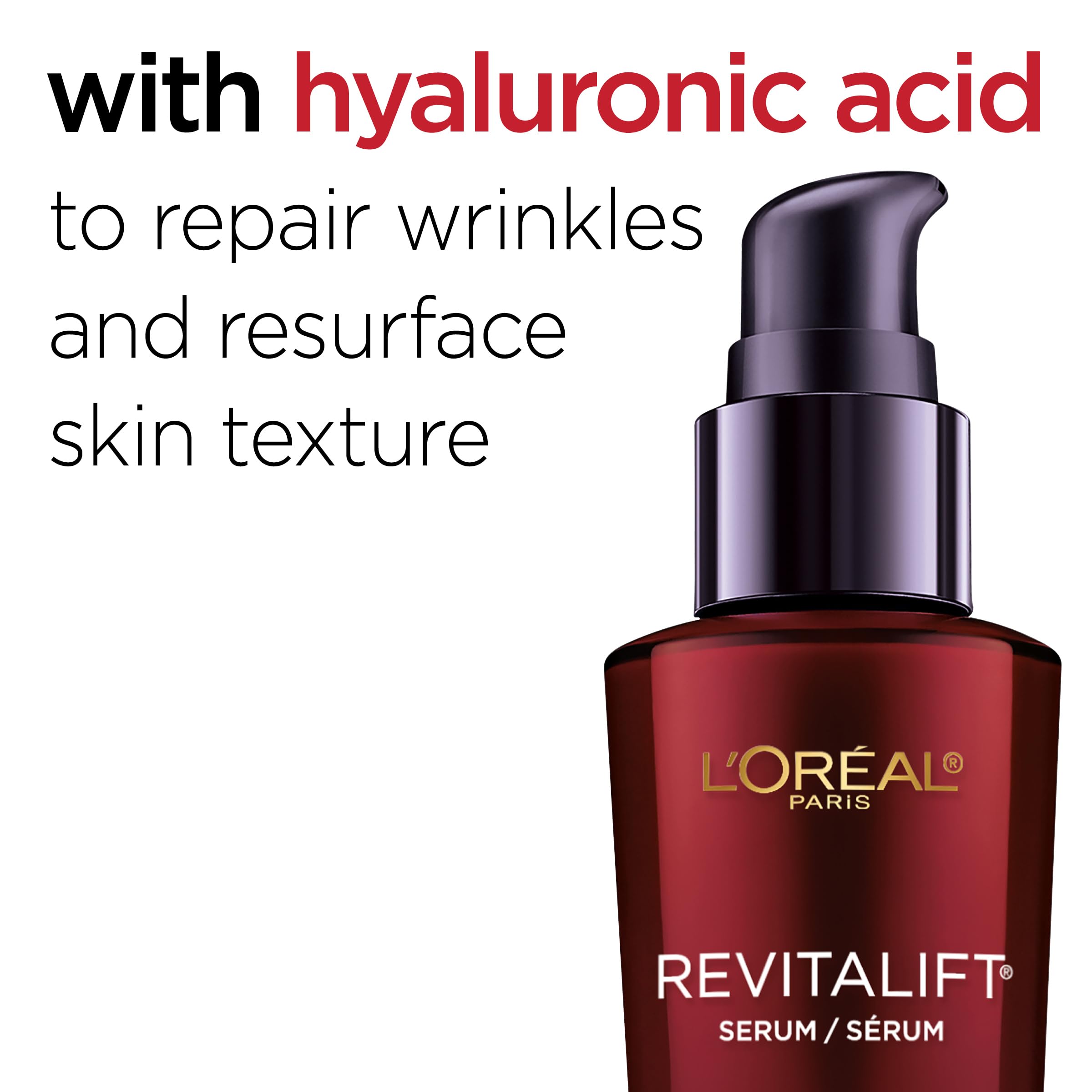 Texture légère de Revitalift sur la peau, teint lumineux et clair.