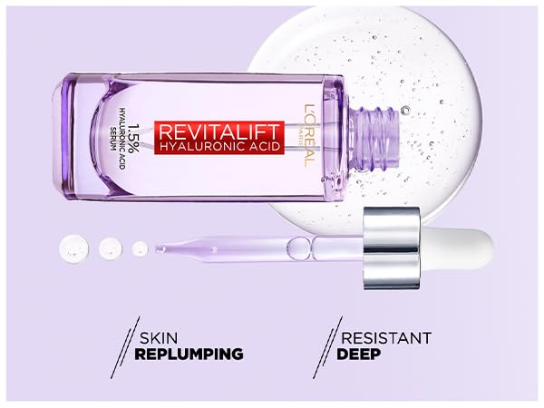 Sérum Revitalift Filler Plus HA, peau parfaitement hydratée après l’application.