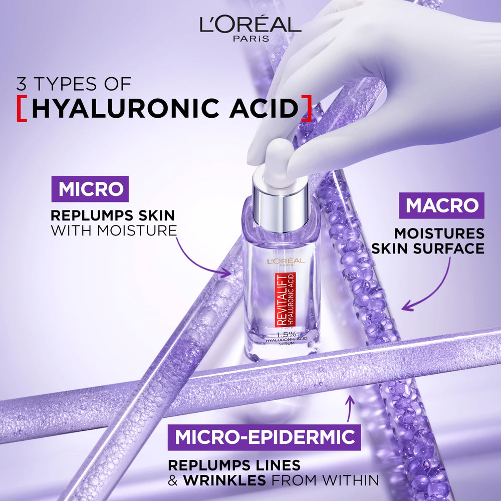 Sérum Revitalift Filler Plus HA, texture lisse prête à être étalée sur le visage.