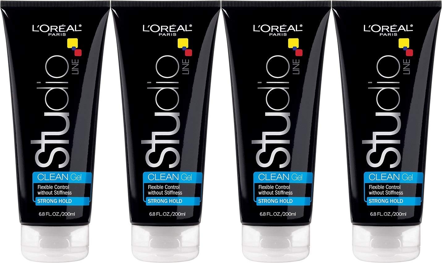 Bouteille gel coiffant fort Studio Line de L’Oréal Paris, tenue longue durée sans résidu.